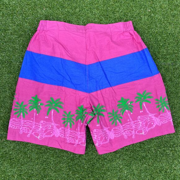 Chaps Ralph Lauren 1990's Tropical Vintage Swim Shorts - Picture 4 of 4